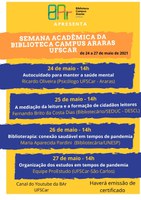 Semana Acadêmica da Biblioteca Campus de Araras – UFSCar De 24 a 27 de maio de 2021
