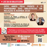 SIbi e DCI realizam live do Dia do Bibliotecário sobre a Agenda 2030