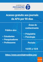 SIBi informa Trial da American Psychiatric Association disponível por 90 dias